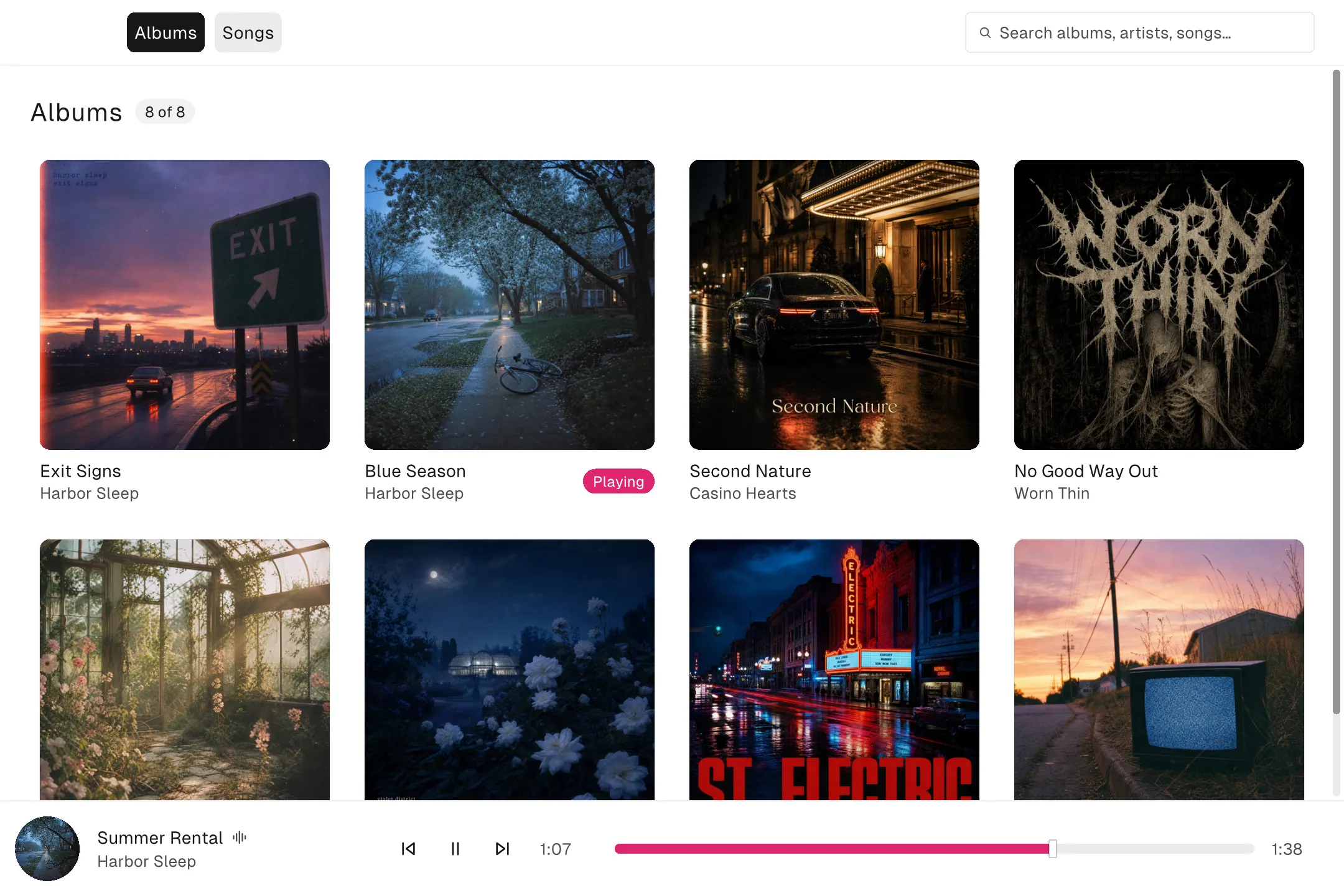 The Soundboard example app rendered by the Native SDK engine (light theme)