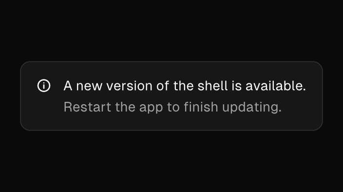 The Alert component rendered by the engine (dark theme)