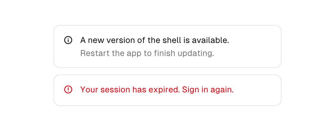 Default and destructive alerts rendered by the engine (light theme)