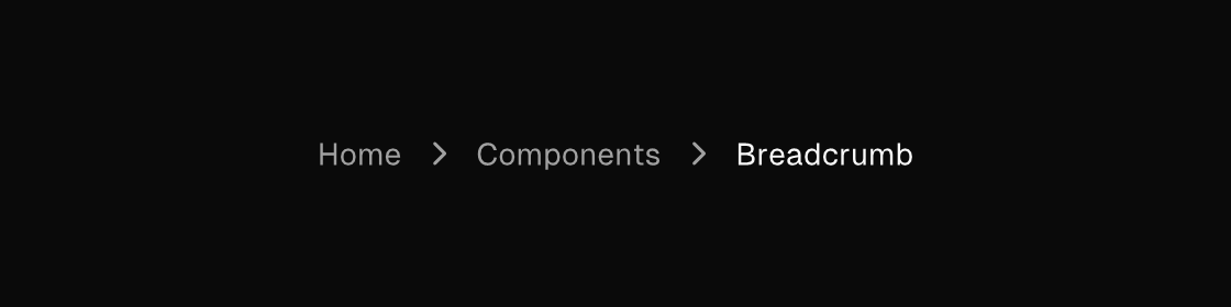 A breadcrumb trail rendered by the engine (dark theme)