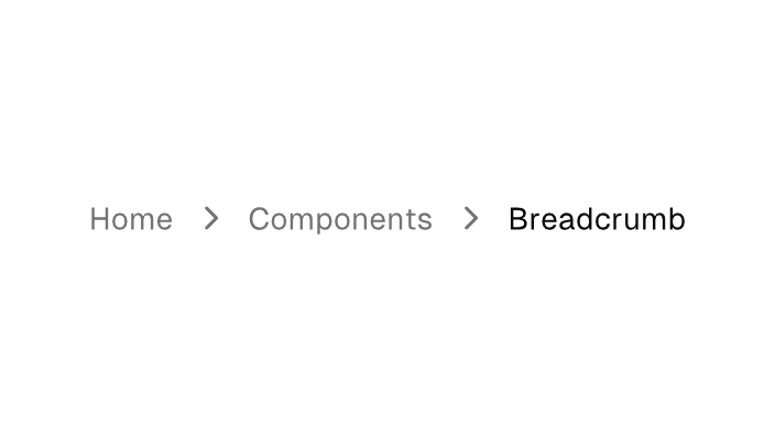 The Breadcrumb component rendered by the engine (light theme)