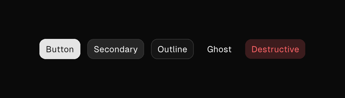 Button variants rendered by the engine (dark theme)