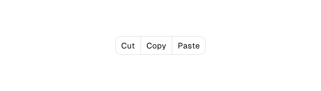 A flush button group rendered by the engine (light theme)