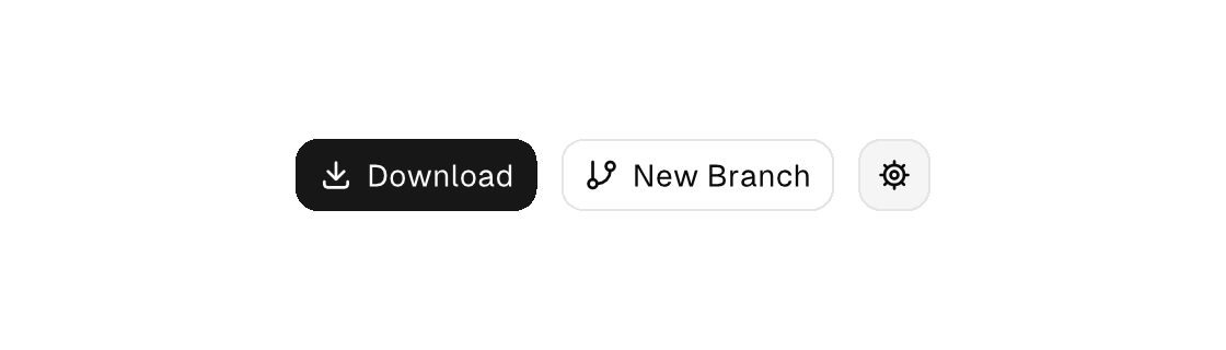 Buttons with inline icons rendered by the engine (light theme)