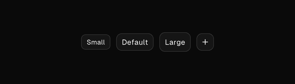 Button sizes rendered by the engine (dark theme)