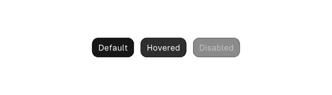 Button default, hovered, and disabled states rendered by the engine (light theme)