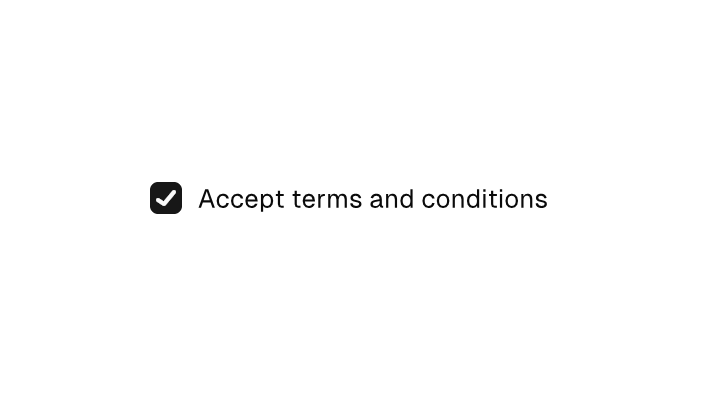 The Checkbox component rendered by the engine (light theme)
