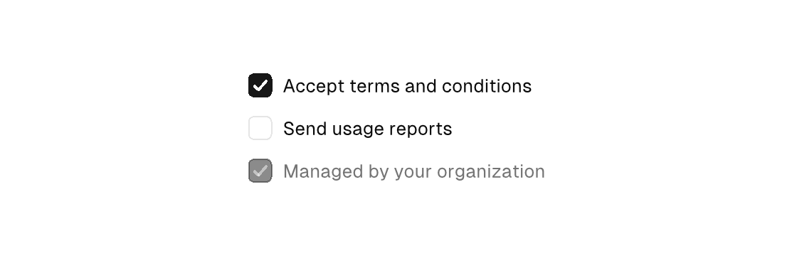 Checkboxes rendered by the engine (light theme)