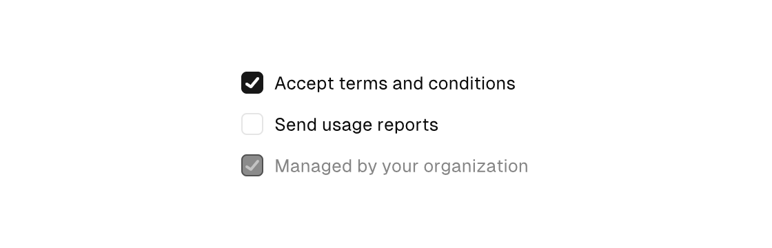 Checkboxes rendered by the engine (light theme)