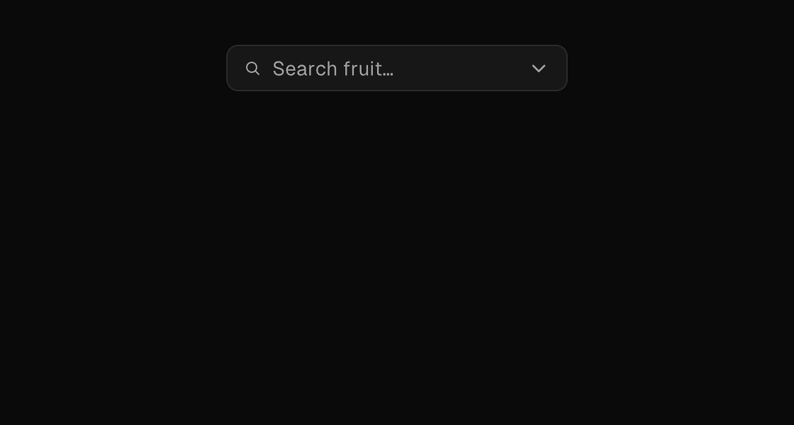 A combobox rendered by the engine (dark theme)