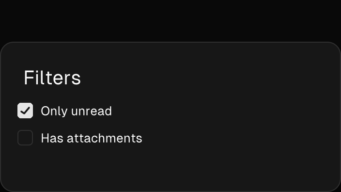 The Drawer component rendered by the engine (dark theme)