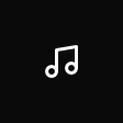 The music icon (dark theme)