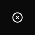 The x-circle icon (dark theme)