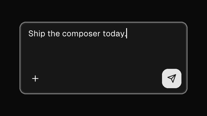 The Input Group component rendered by the engine (dark theme)