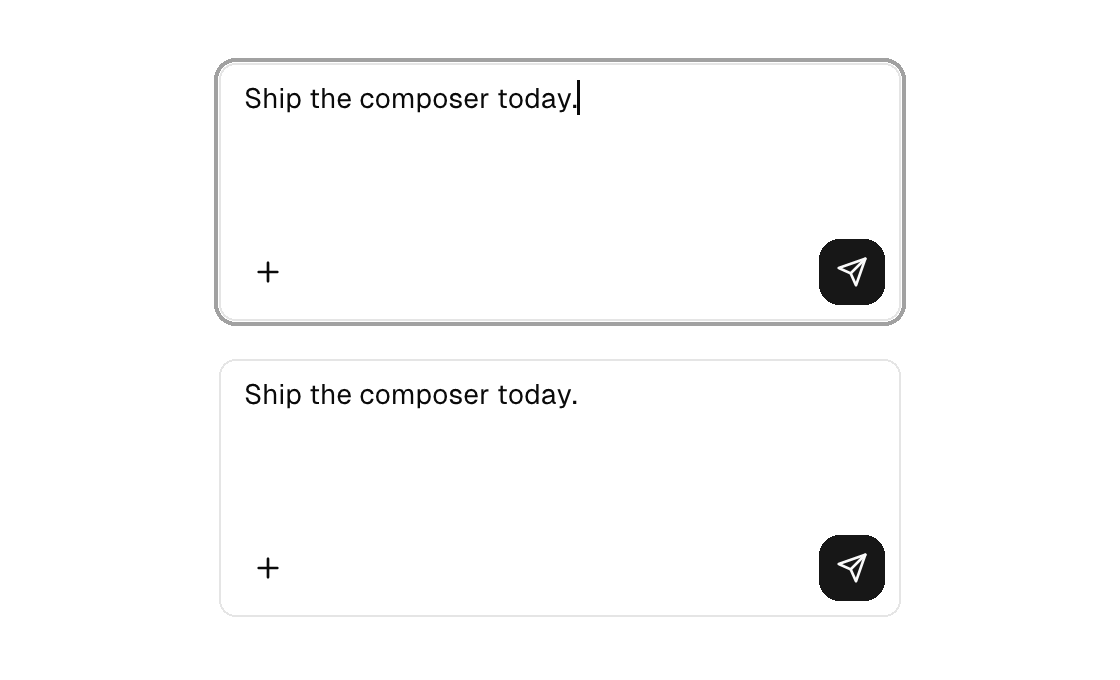 An input group rendered by the engine (light theme)