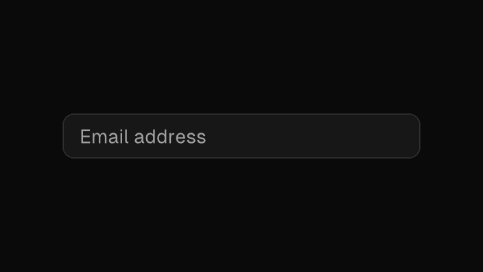 The Input component rendered by the engine (dark theme)