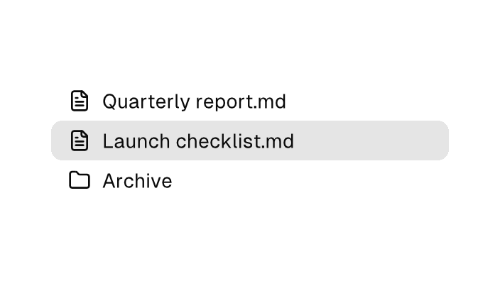 The List component rendered by the engine (light theme)
