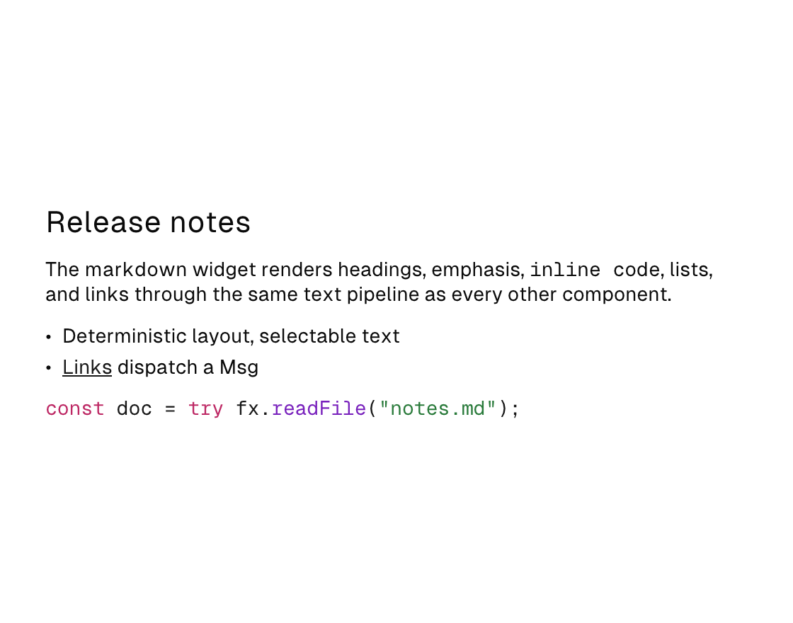 A markdown document rendered by the engine (light theme)
