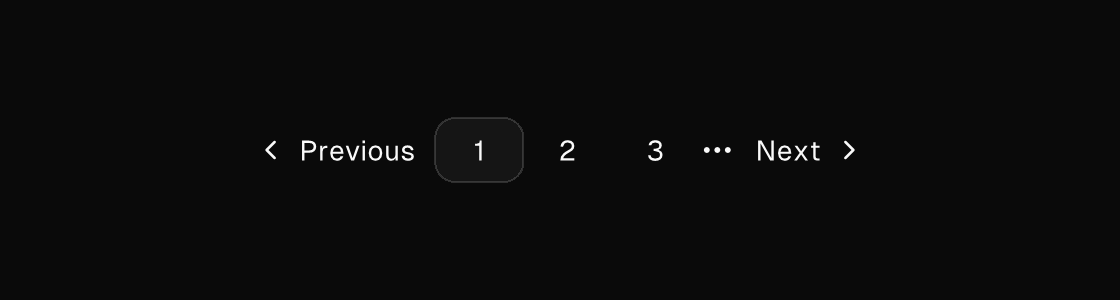 A pagination row rendered by the engine (dark theme)