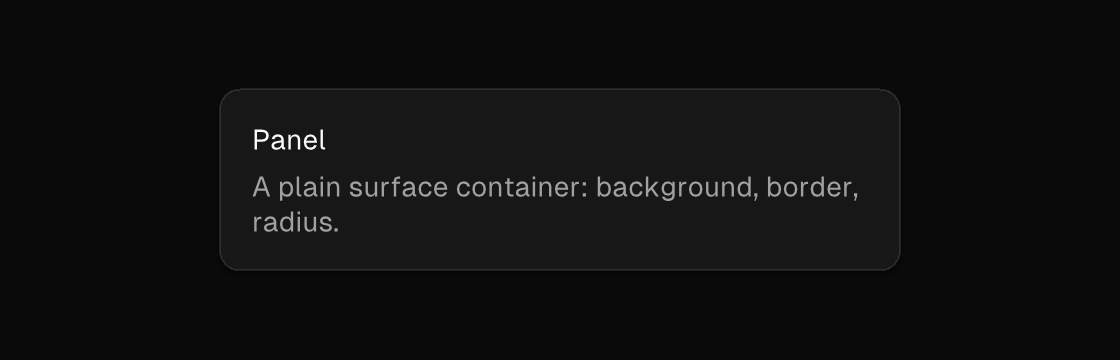 A panel rendered by the engine (dark theme)