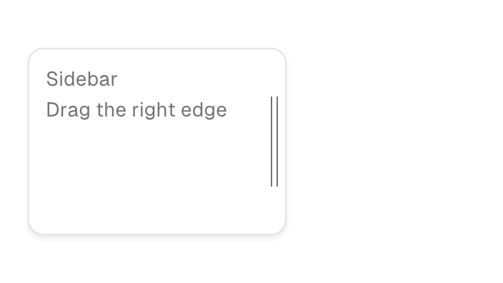 The Resizable component rendered by the engine (light theme)