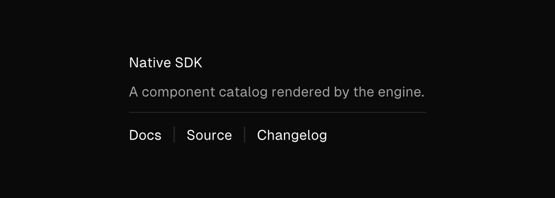 Separators rendered by the engine (dark theme)
