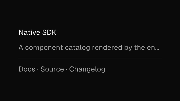The Separator component rendered by the engine (dark theme)
