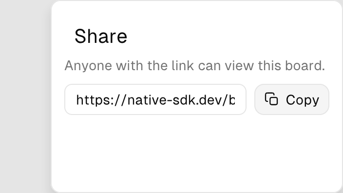 The Sheet component rendered by the engine (light theme)