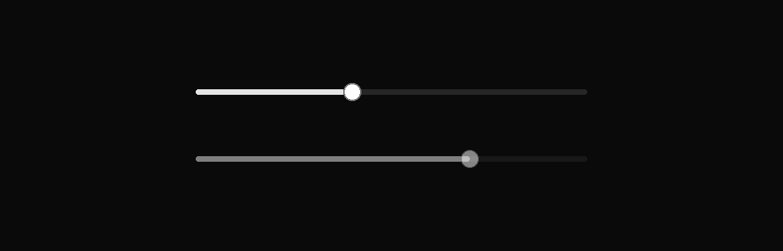 Sliders rendered by the engine (dark theme)