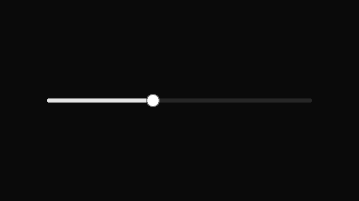The Slider component rendered by the engine (dark theme)