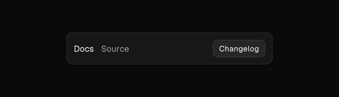 A spacer pushing a toolbar action to the far edge, rendered by the engine (dark theme)