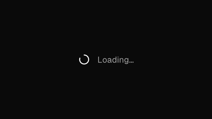 The Spinner component rendered by the engine (dark theme)