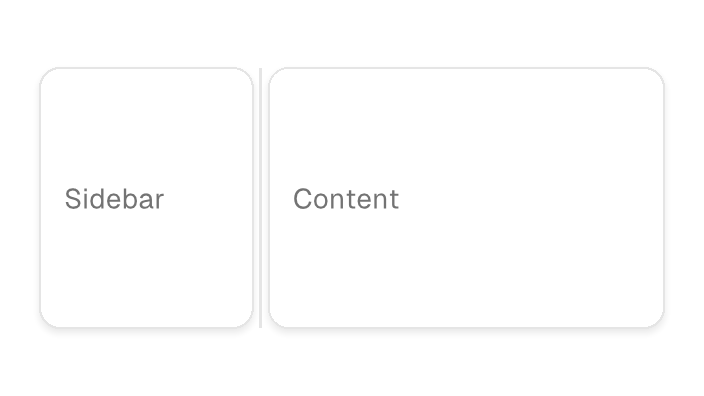 The Split component rendered by the engine (light theme)