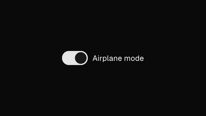The Switch component rendered by the engine (dark theme)