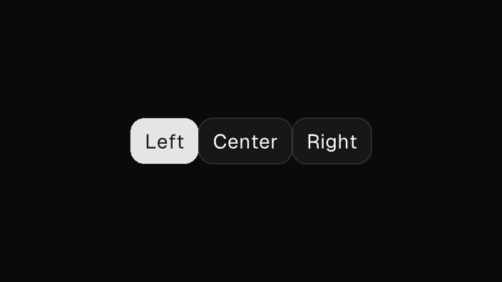 The Toggle component rendered by the engine (dark theme)