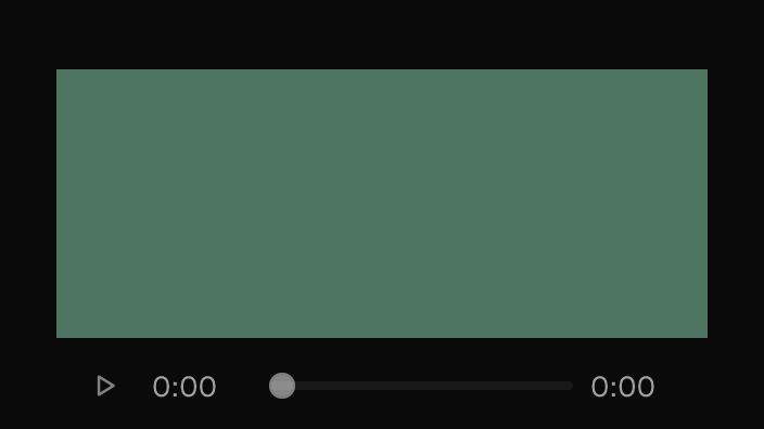 The Video component rendered by the engine (dark theme)